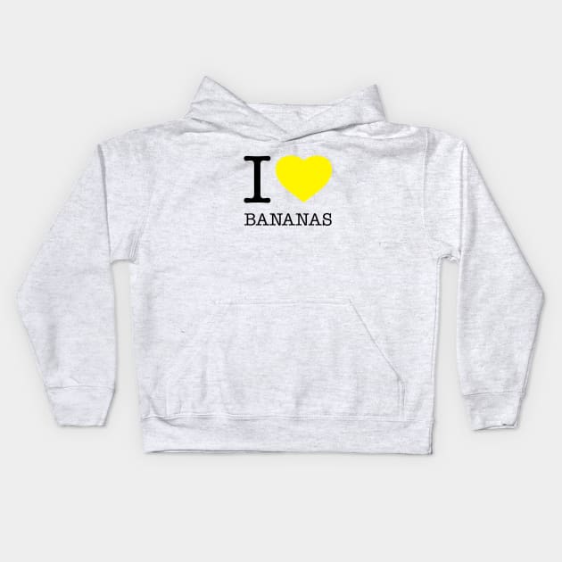 I LOVE BANANAS Kids Hoodie by eyesblau